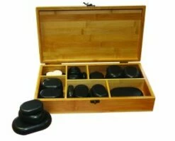 AFHS/50 | 50 Piece Hot Stone Set In Wooden Box